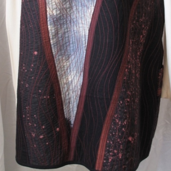 UNIQUE, REVERSIBLE HAND MADE, HAND DYED VEST - Picture 7 of 8